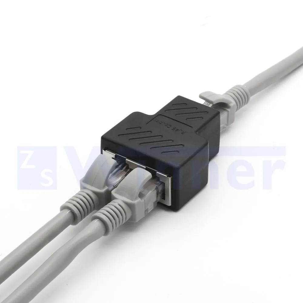 RJ45 Coupler Adapter, RJ45 Socket Adapter Interface Extender Plug LAN Network Connector Female OEM