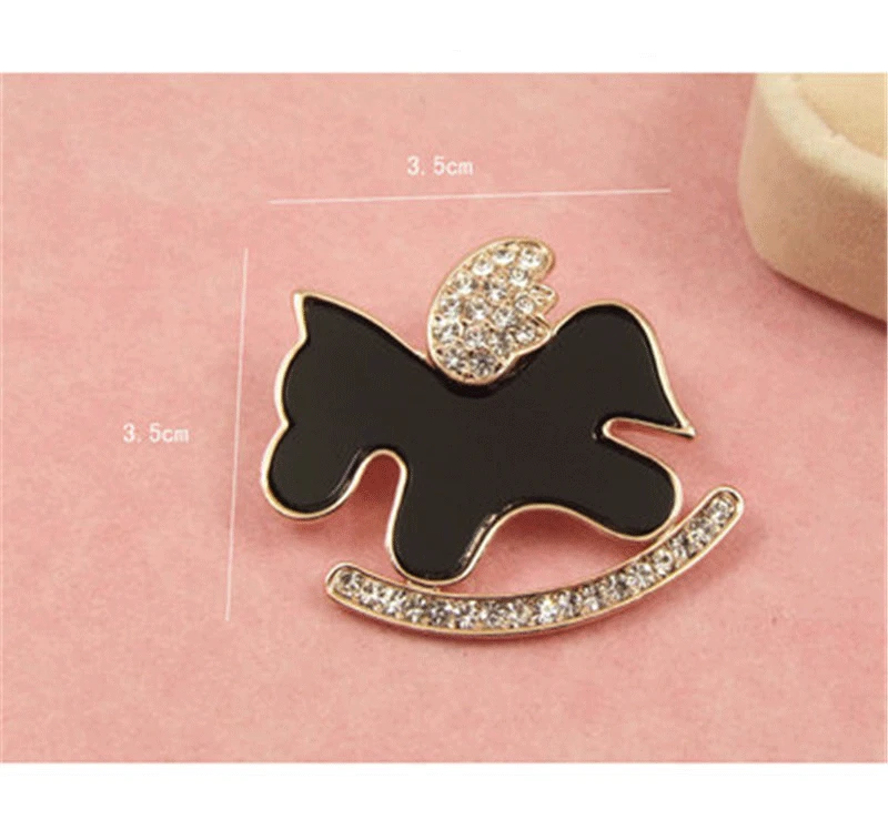 Хороший Мода для животных кристалл верховая брошь В Форме rhinestone