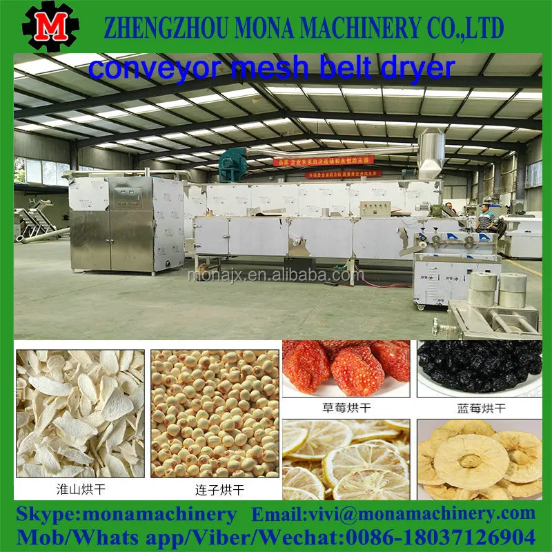 Industrial Dehydrated Mushroom Vegetable Food Dehydration /dehydrator Type Mesh Belt Dryer 0086 18037126904