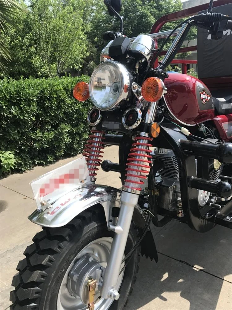 China factory 200cc moped motorized van cargo gasoline  delivery tricycle