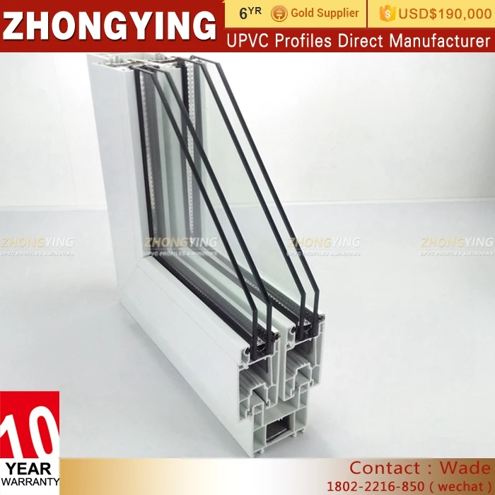 60#-88# Pvc Sliding Window Upvc Channel Strip Plastic Profile Factory Black White Frame Door Extrude Lead Free Extrusion Profile