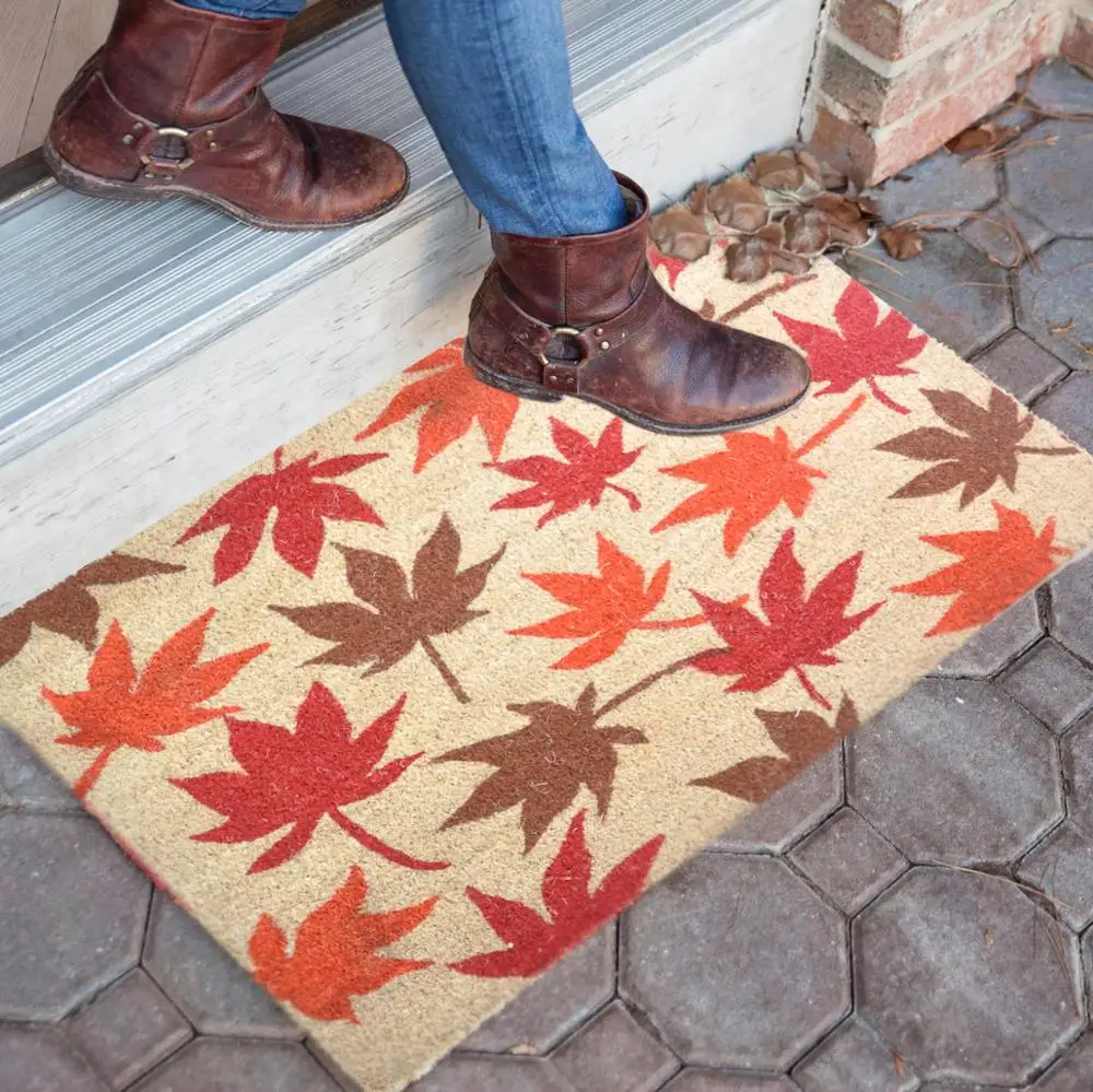 
Indoor Outdoor Personalised Anti Slip Natural Coconut Coir Rubber Printed Door Mats 