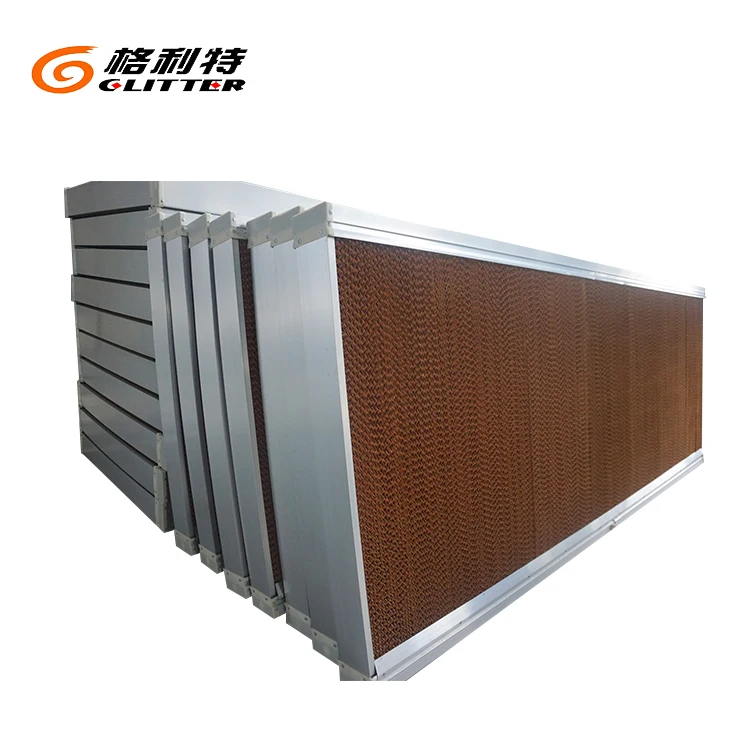 Corrugated Cellulose Evaporative Honeycomb Filter Air Cooling Pad 7090 model in brown color