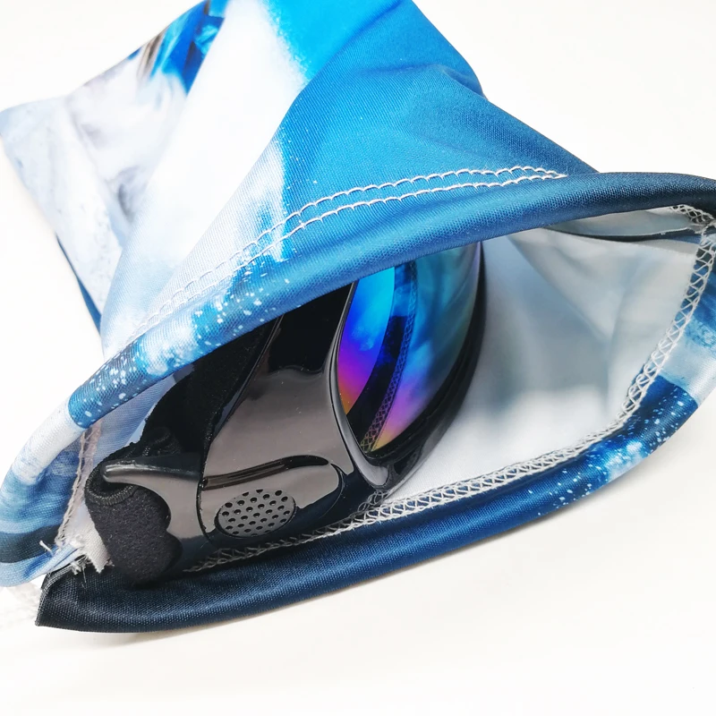 Custom logo printed Ski Goggle Microfiber Pouch bag