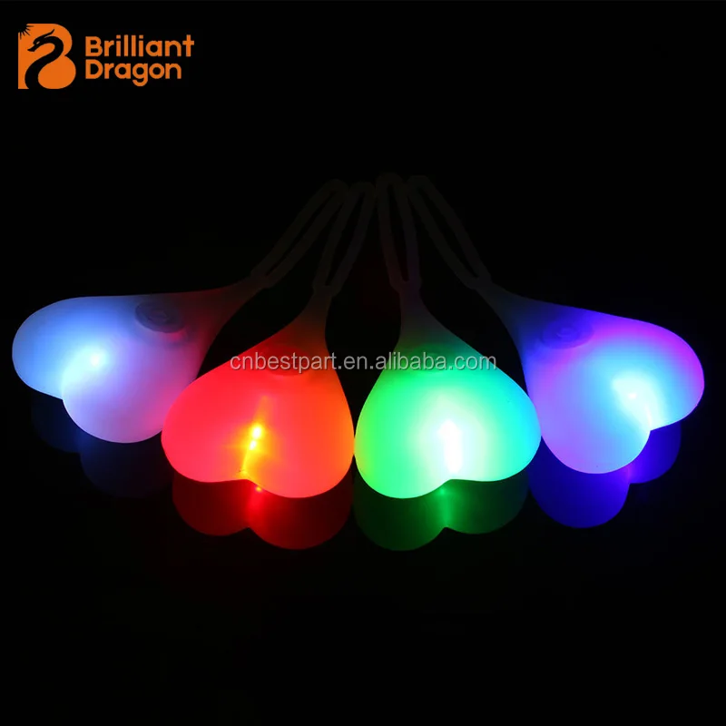 Heart Shape Bicycle Taillights 1pc LED bike  rear light Silica Safety bike front light Warning Light