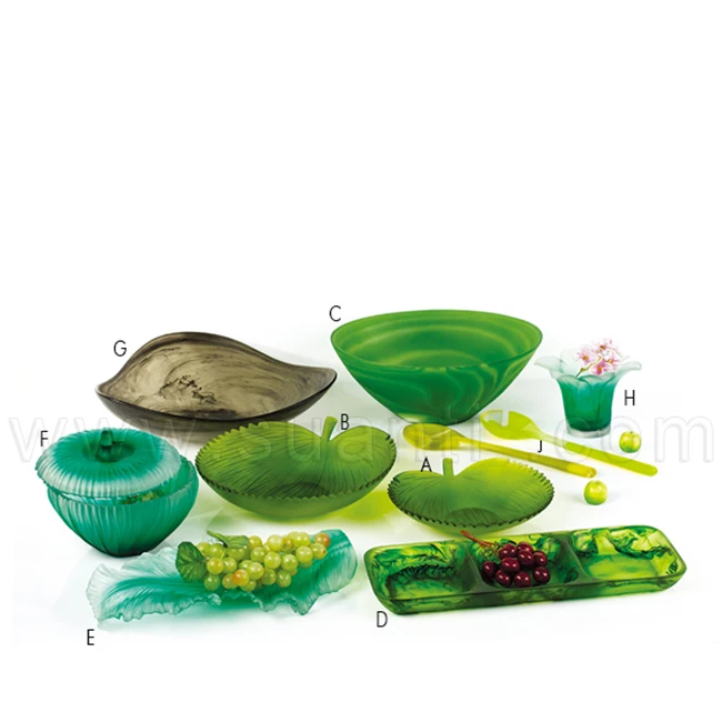 2019 Home Brand  Dinner ware Leaf Shape Resin Fruit Dishes Certified  Food Palm Leaf Plates