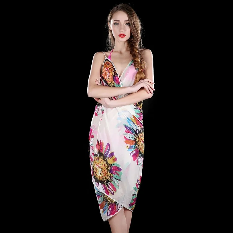 OEM Hot Sale Bikini Open-Back Beachwear Sexy Beach Wrap Pareo Skirt Cover-Up