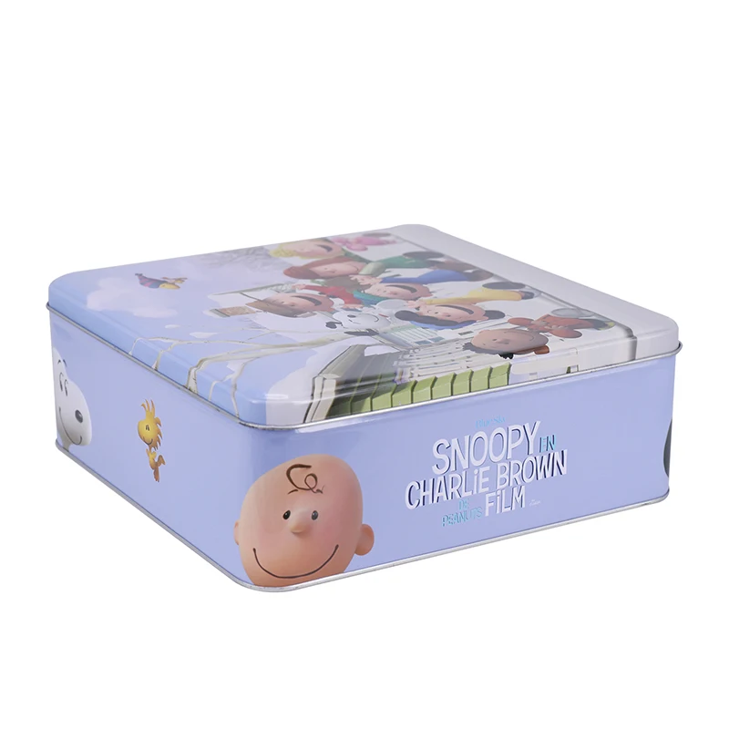 Пустая коробка для печенья, квадратная металлическая жестяная коробка для упаковки Mooncake