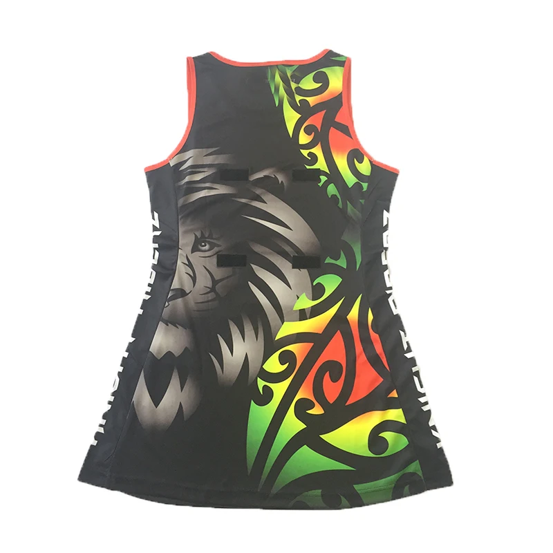 50+ UV cheap high quality custom netball uniform dresses with bibs