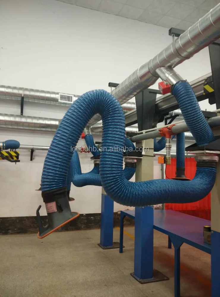 Flexible fume extraction arm/welding suction arm for dust collection system