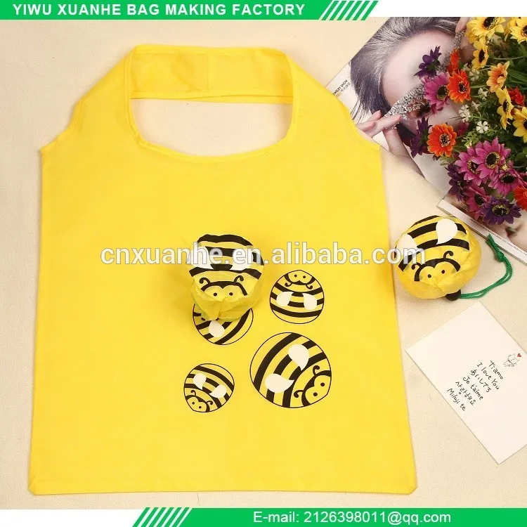 Wholesale Custom Animal Shape Foldable Bag Shopping Bag White Panda Pattern Tote Bag