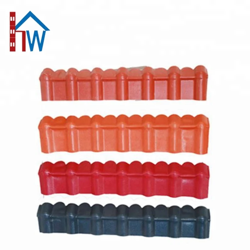 
High quality asa synthetic resin roofing accessories main ridge tile for roof 