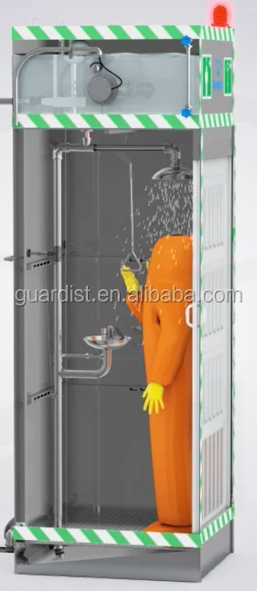 Safety eye wash shower station