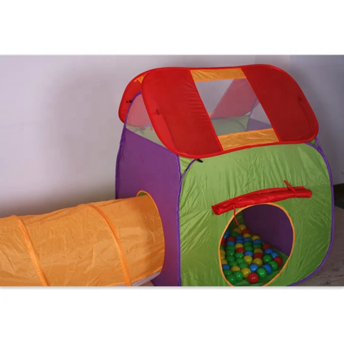 Child Toy Ocean Ball Pool Pop Up Foldable Kids Play House Baby Tent With Tunnel