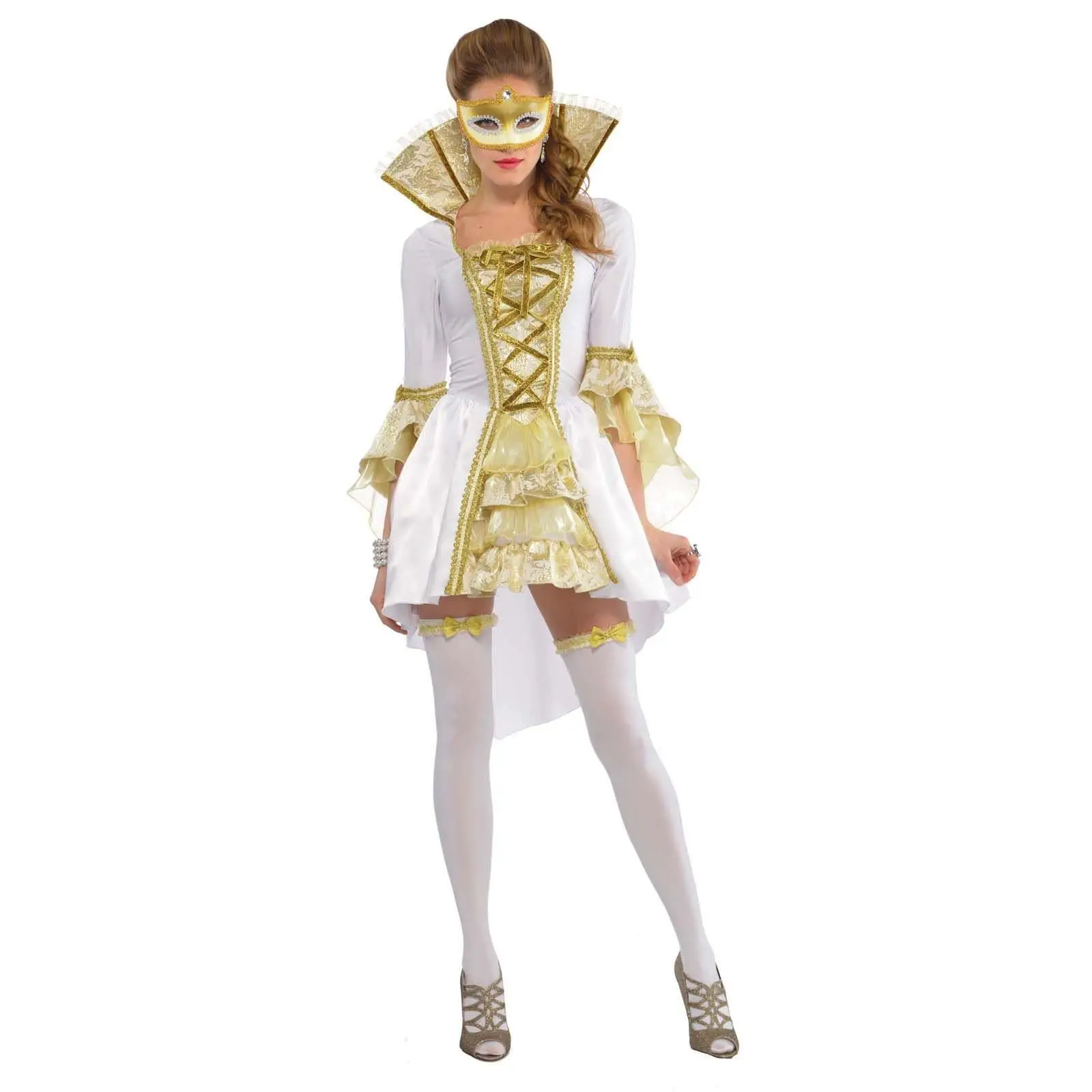 Карнавал Венецианский + маска для взрослых женщин Венеция Ренессанс средневековый Необычные платья Костюм