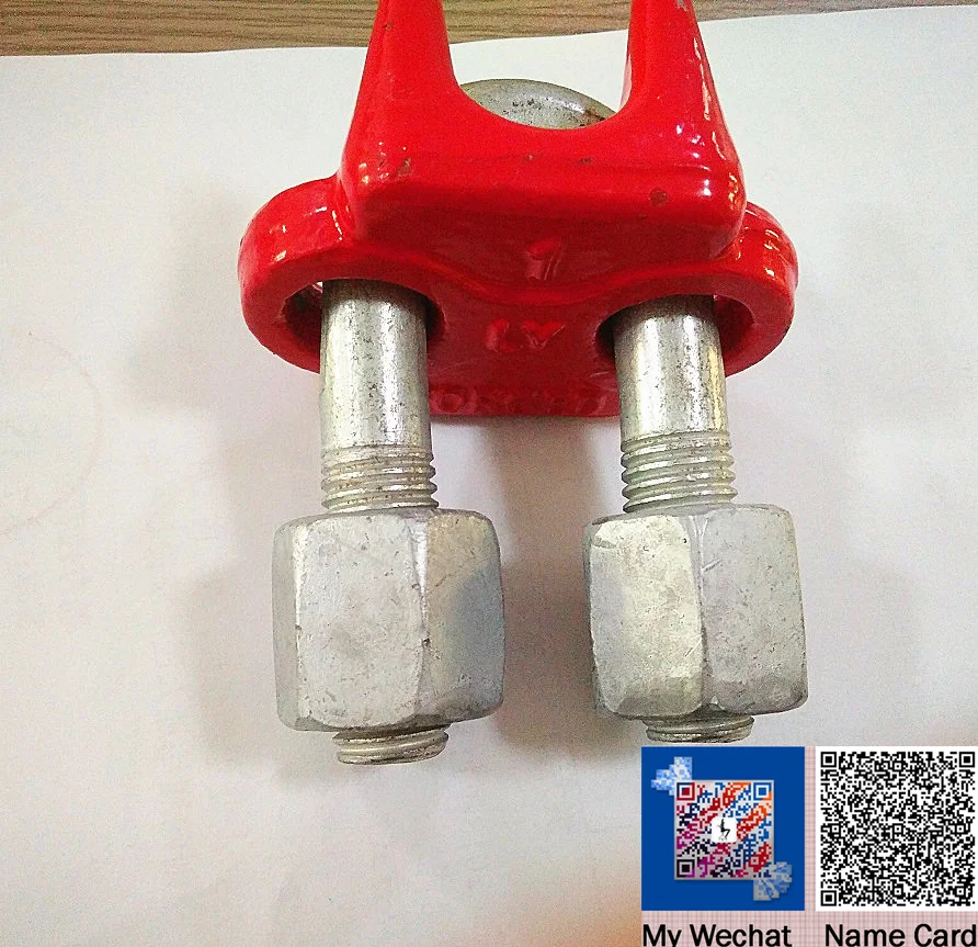 Heavy Duty Long Nut Drop Forged US Type Wire Rope Clip With Long  Nut G450