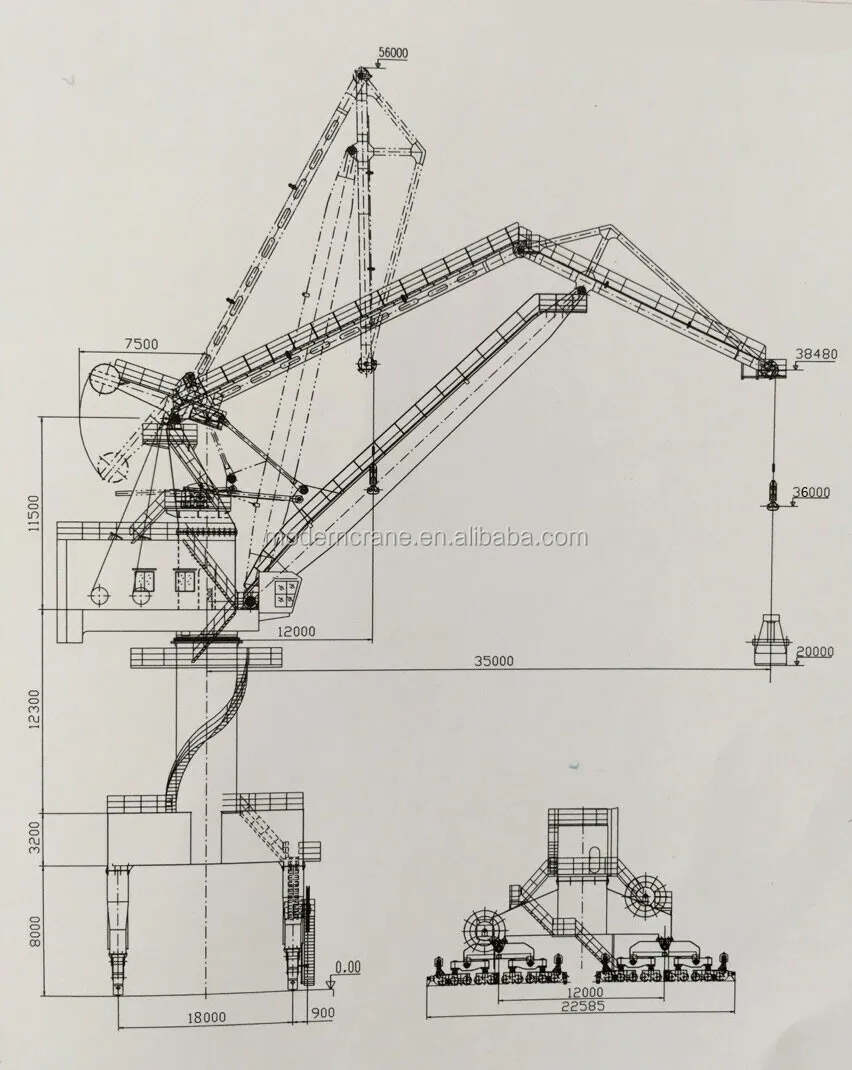 
3t-50t pedestal jetty Crane 