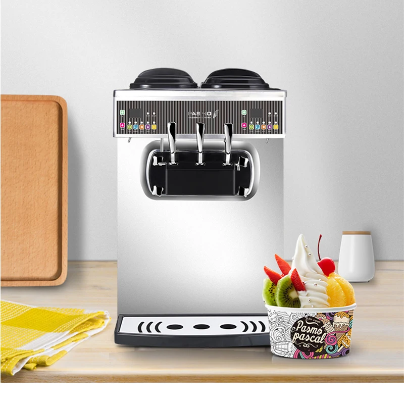 Pasmo S230F automatic air pump table top soft serve mini vending soft ice cream machine