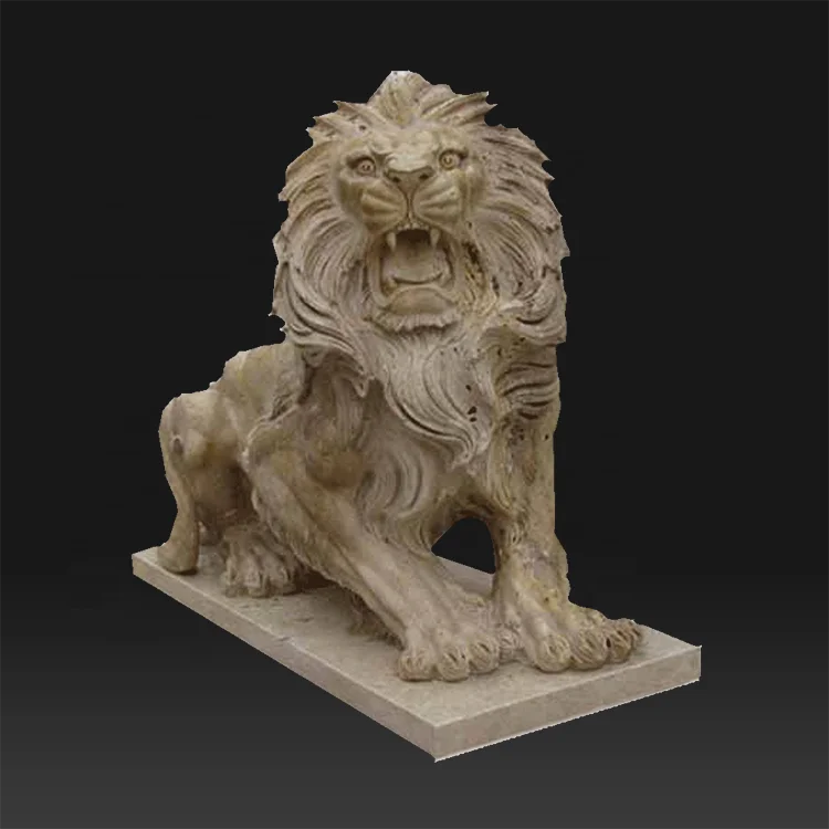 Factory custom life size stone lion famous roman statues