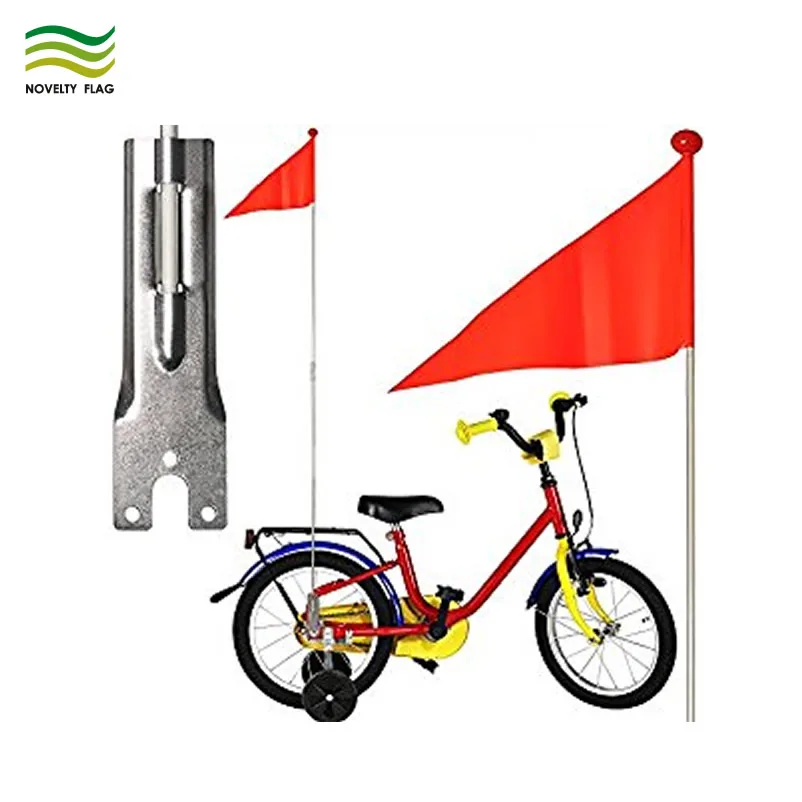 Pride Safety Flag Durable PVC Plastic Custom Logo Bicycle Solid Color Bike Flags