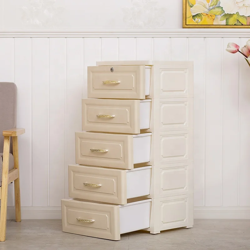2022 New Modern Europe Style Luxury Bedroom Furniture Closet Plastic Storage Drawer