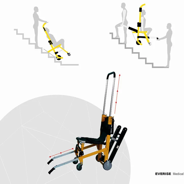 
Patient transfer ambulance rescue stair chair medical aluminum alloy chair lift stretcher 