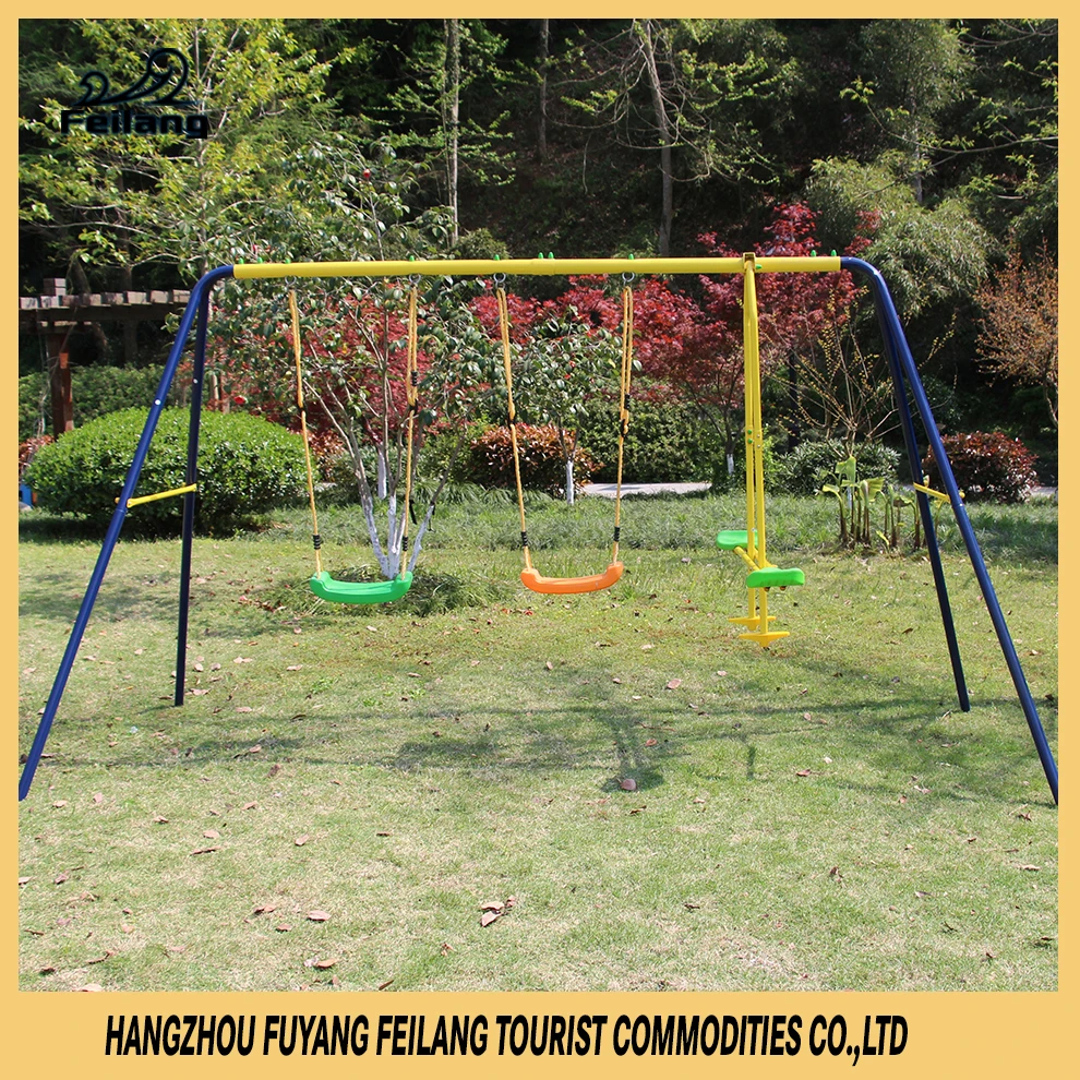 Детская уличная стальная качели, оцинкованная игровая площадка для детей и взрослых