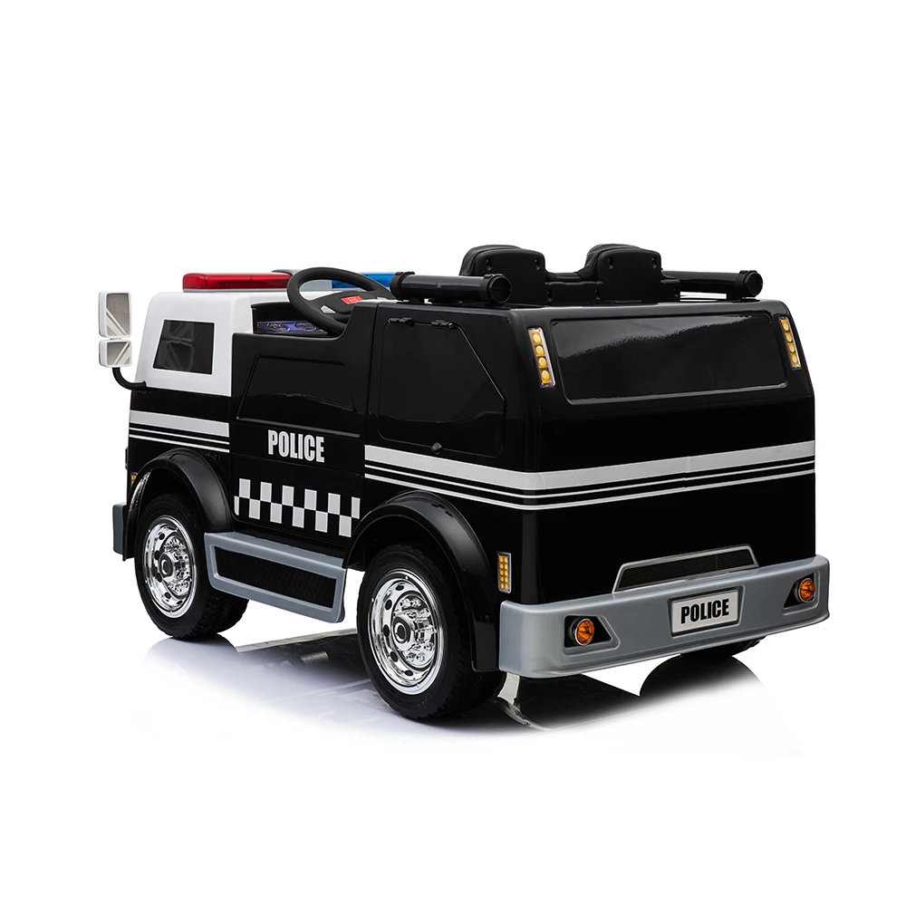 Police kids car for 2 seats with intercom ride on electric kids car