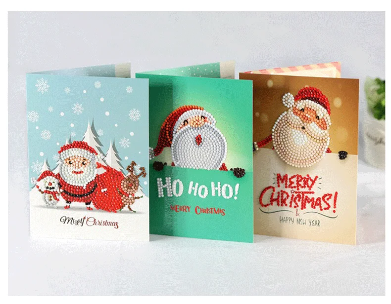 8 pcs set 13x18cm holiday gifts 5d diy crystal card kit