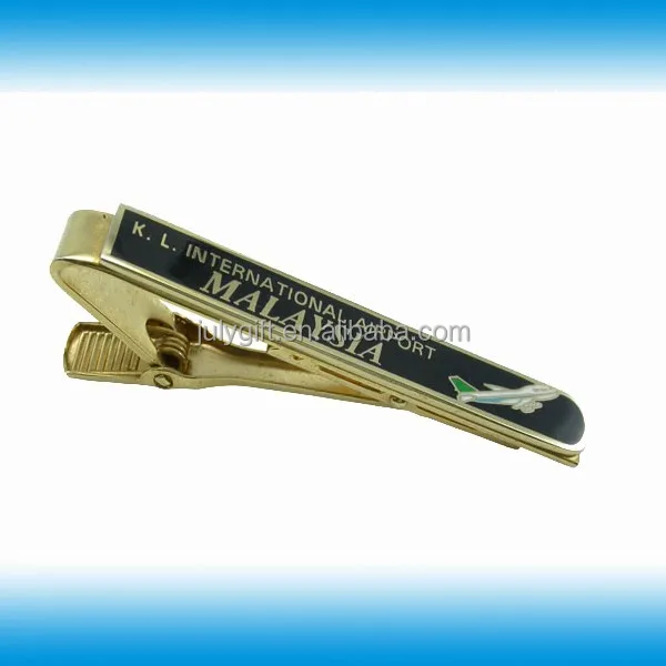 
custom brass enamel airplane tie clip 