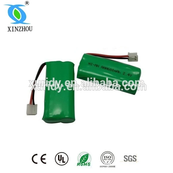 2.4v ааа ni-mh аккумулятор 600 мач