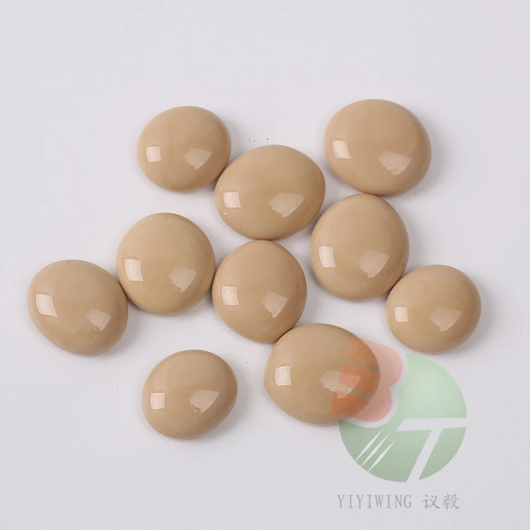 500g 28-32mm ceramics white flat glass beads Fire Glass Beads For Fireplace