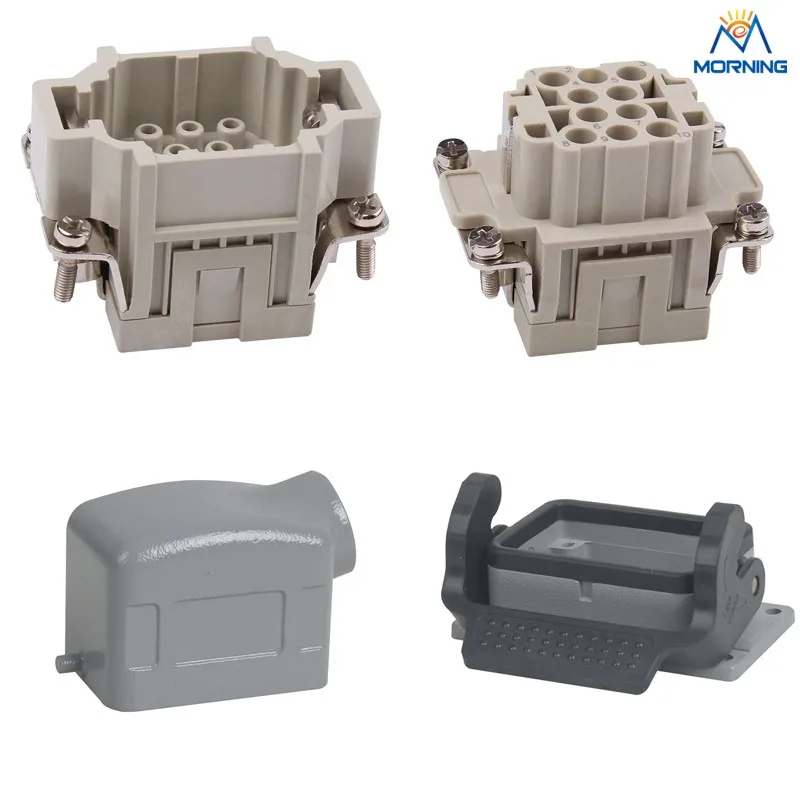 Whole set of HEE-010 10 pins Side Entry Connector Heavy Duty from Wenzhou, waterproof connector