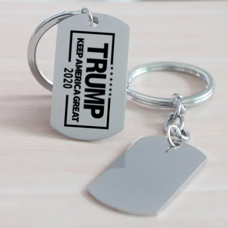 High quality Stainless Steel  Key Ring Tags Blank custom logo keychain