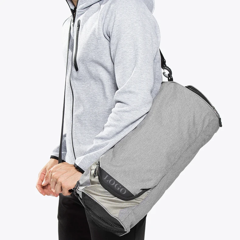 Wholesale custom mens ladies small waterproof washable gym duffle bag with shoe compartment