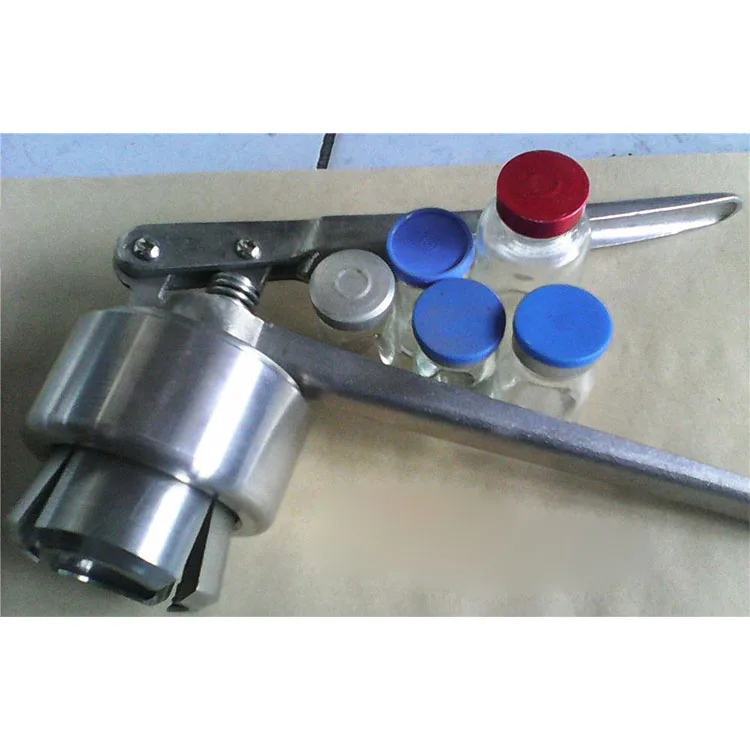 glass vial open crimper flip top cap closing machine