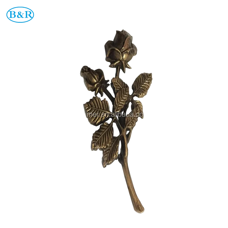 BD018 funeral tombstone accessories cemetery ornaments brass Vase