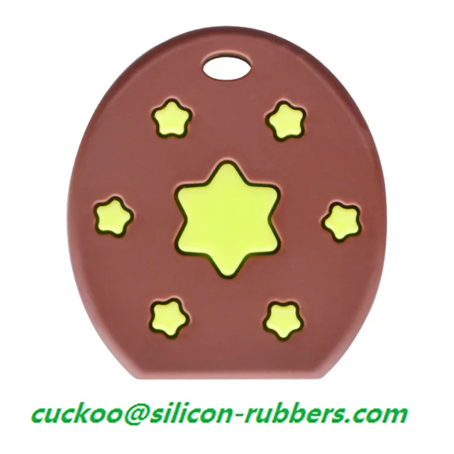 Amazon Soft Funny Custom Cookie Silicone Baby Teething Dolls Teether