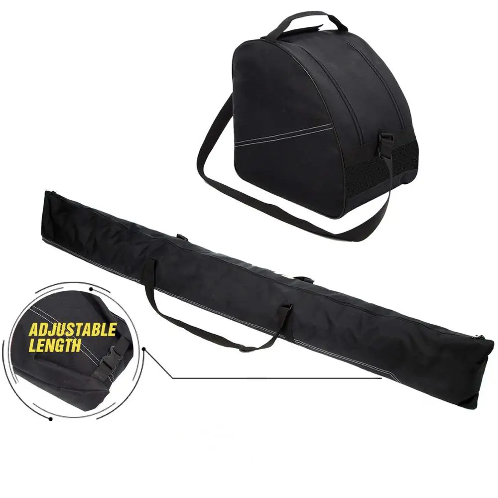 
Black Ski bag and Ski Boot bag Skis Up to 200 cm and Boots Up to Size 13 
