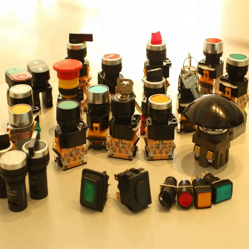 LA38 series 30mm plastic 2 or 3 position rotary switch  square head selector push button switch with long handle