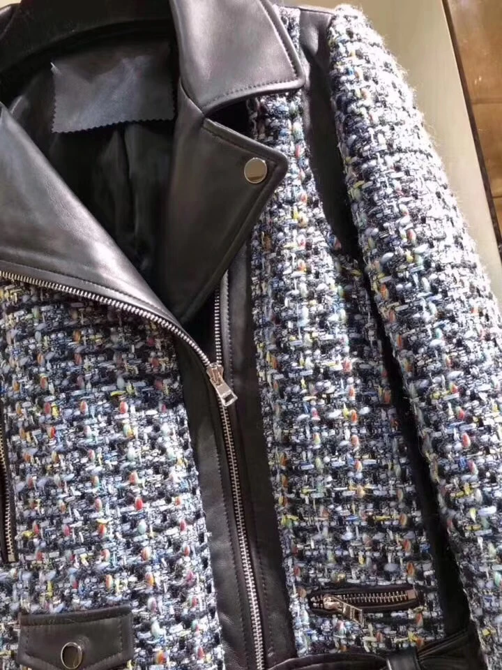 New Style Winter Genuine Leather Coat Women Fashion Soft Slim Leather Jacket