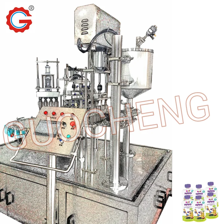 Hot Sales 2 Heads Spout Pouch Semi Auto Filling Machine