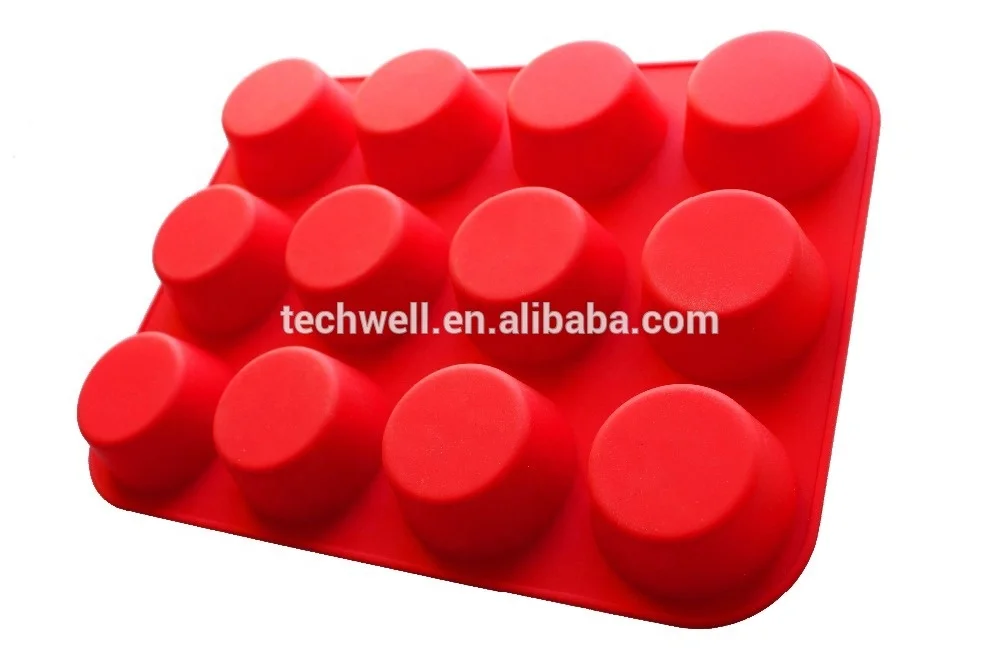 Non Stick 12 Cups Cake Baking Cupcake Mold Silicone Muffin Tray