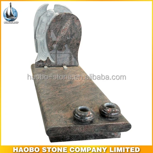 
Himalaya Blue Granite Monument With Angel sculptures,cemetery headstones prices,graveyard tombstone,xiamen trading company 