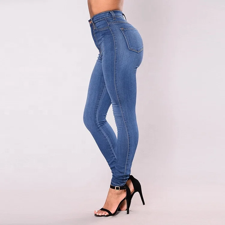 Popular top quality women ripped jeans made in China