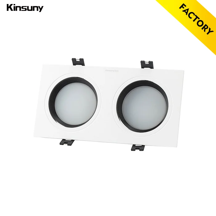 
Indoor dimmable recessed cob led square down light grille downlight 