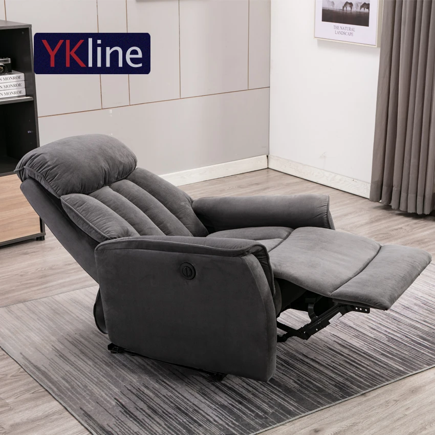 Upholstered Fabric Manual Recliner Chair with Padded Seat Backrest