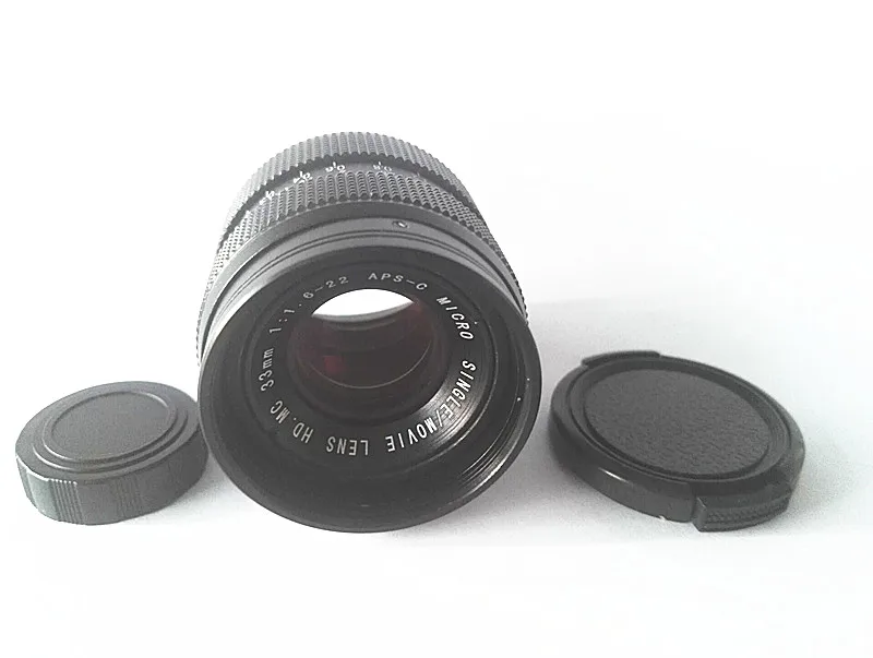 33mm F/1.6 Lens C Mount CCTV Lenses with Macro Rings for Sony Nikon Canon Camera Use