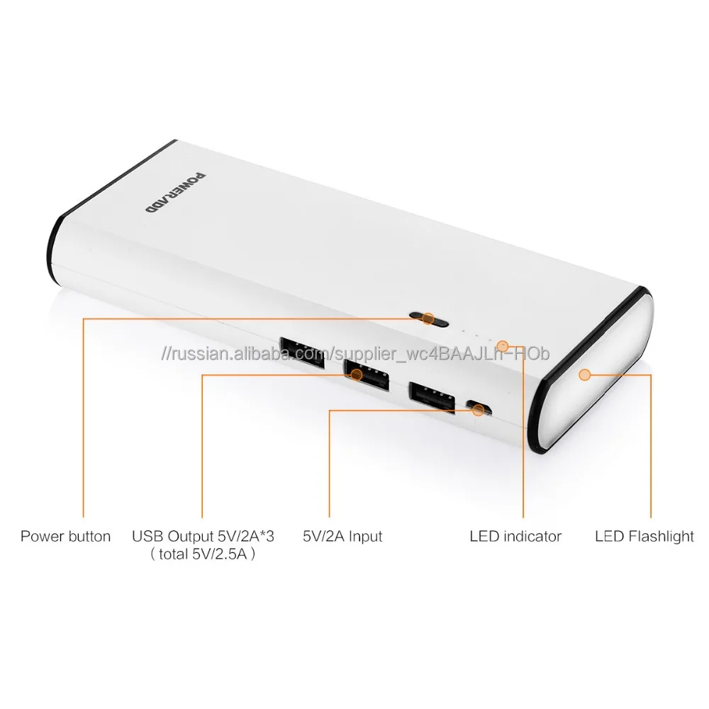 Poweradd оптовая Li-ion10000mAh Портативный банк силы Внешнее Зарядное Устройство
