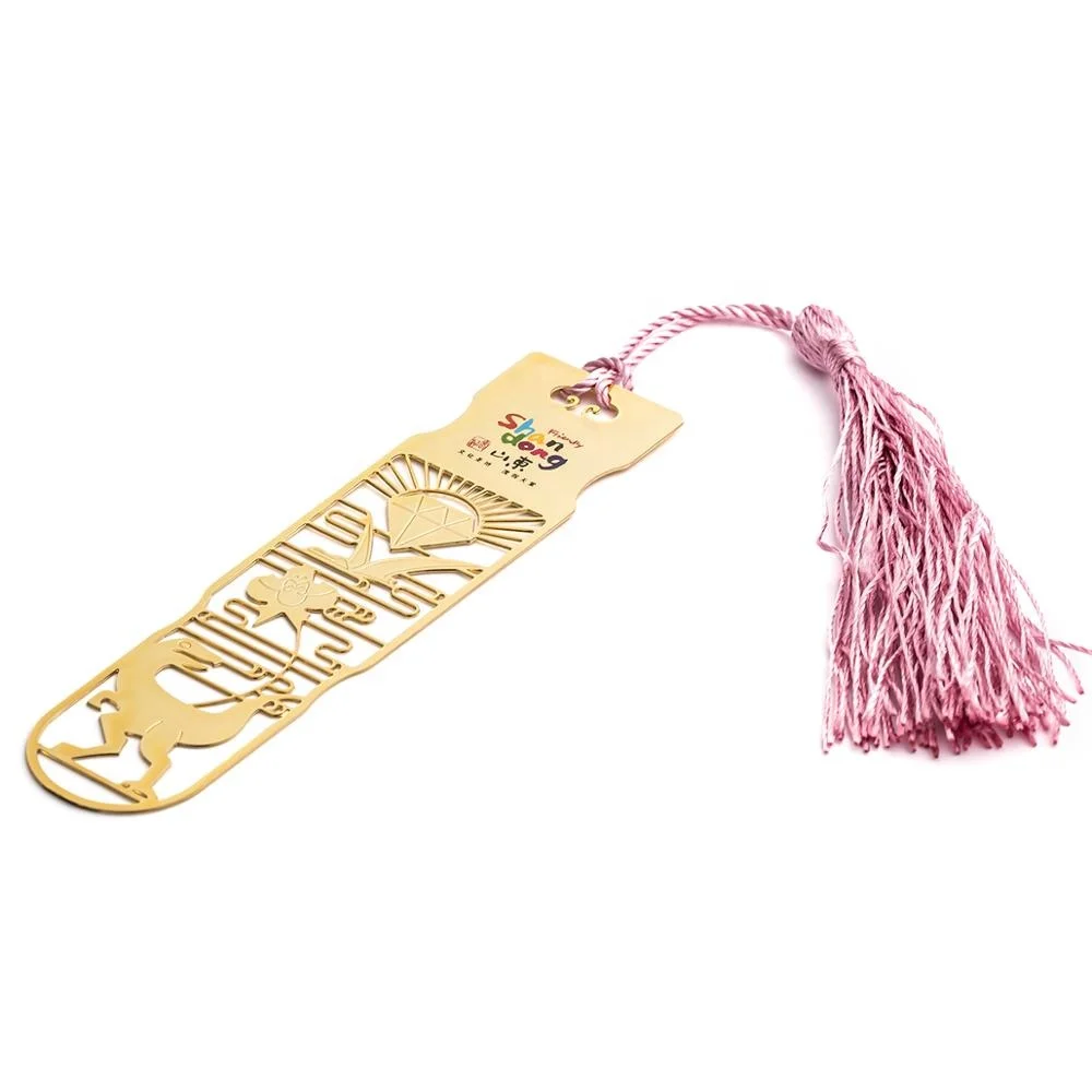 WINWIN Custom your etching logo metal bookmark for gifts